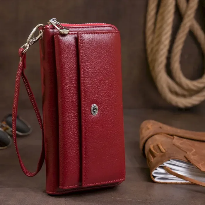Гаманець шкіряний ST Leather 19293 Бордовий