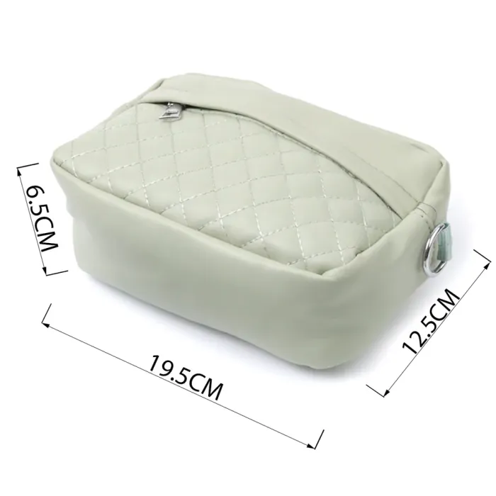 Стильна жіноча сумка крос-боді з монетницею з екошкіри Vintage 22797 Фісташковий