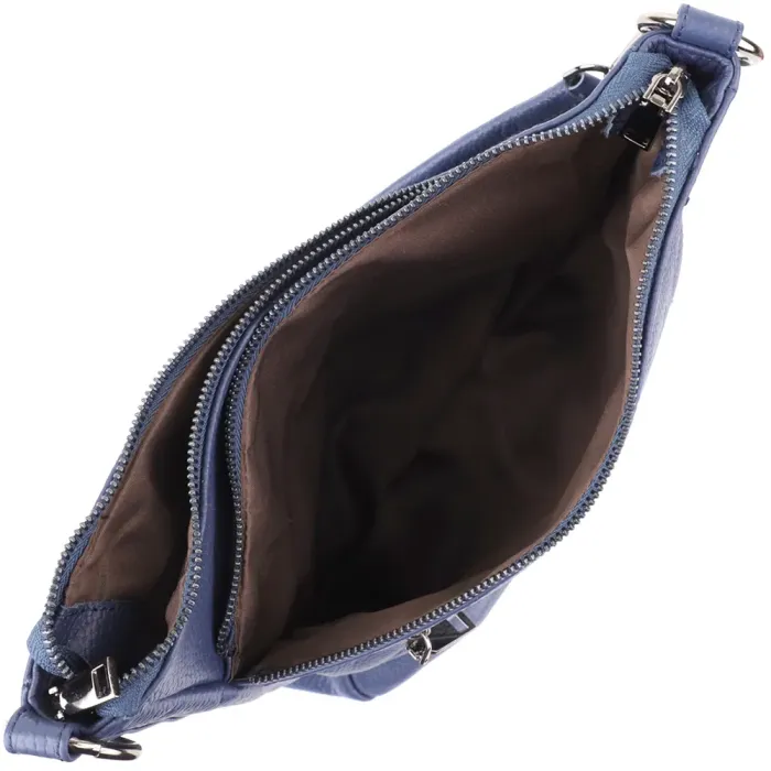 Сумка для жінок на два відділення з натуральної шкіри Vintage 23013 Синій