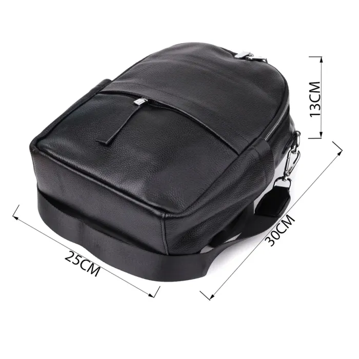 Надійний жіночий рюкзак з натуральної шкіри Vintage 23060 Чорний