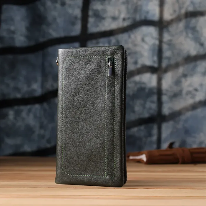 Стильний гаманець для жінок з відділенням під телефон ST Leather 23103 Зелений