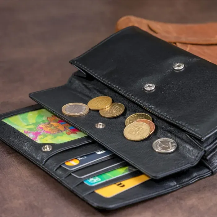 Гаманець шкіряний жіночий ST Leather 19284 Чорний