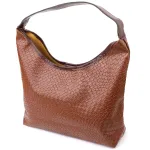 Жіноча сумка з переплетеної екошкіри Vintage 15142 Коричневий