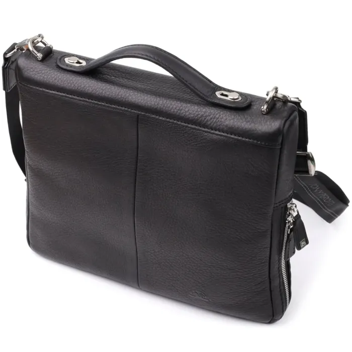 Цікава чоловіча сумка для планшета з м'якої натуральної шкіри Tony Perotti 20846_1 (9594-28 nero) Чорний