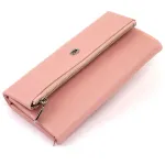 Клатч конверт з кишенею для мобільного шкіряний ST Leather 19271 Рожевий