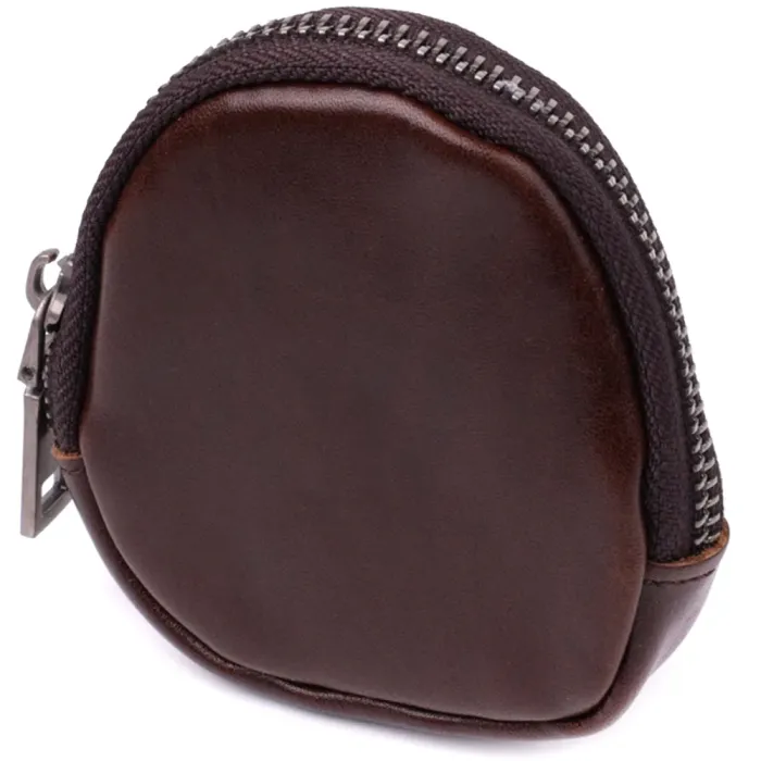 Невеликий гаманець для монет із натуральної шкіри Vintage 15101 Коричневий