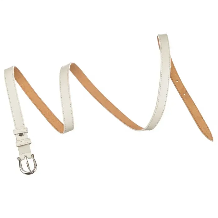 Пояс кожаный MAYBIK 15241 Молочный