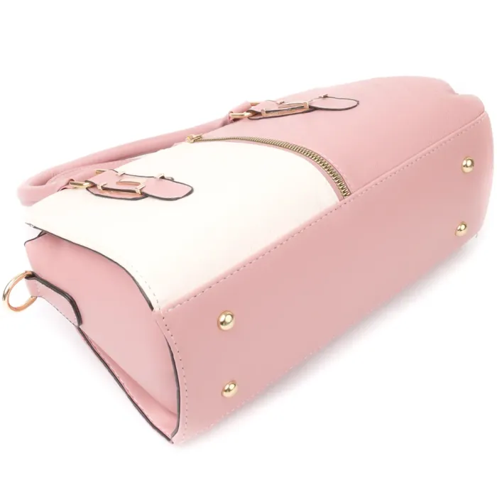 Стильна жіноча сумка на літо з якісної екошкіри Vintage 15130 Рожевий