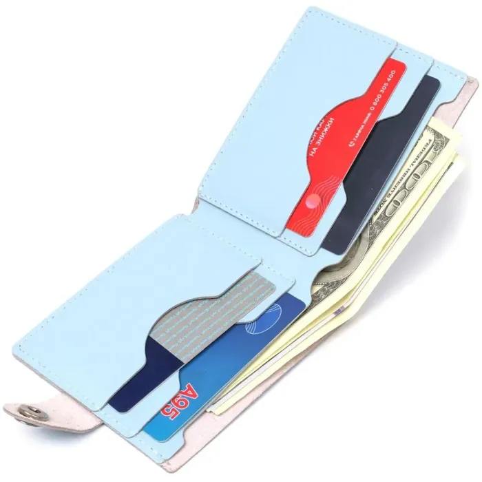 Жіноче класичне шкіряне портмоне Shvigel 16470 Синій