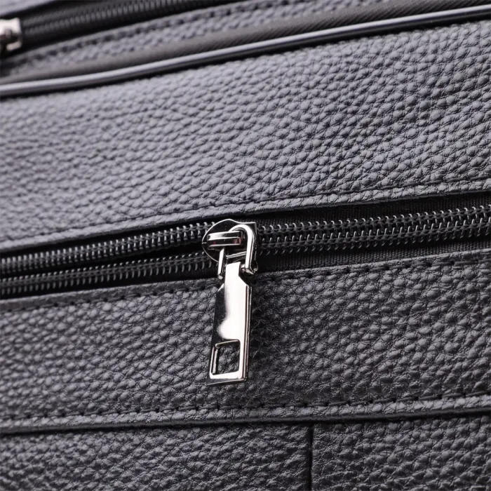 Сумка чоловіча з ручкою для перенесення в руці з натуральної шкіри Vintage 23029 Чорний