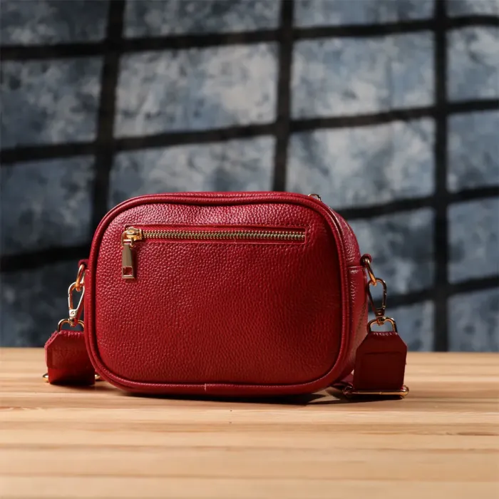 Яскрава жіноча сумка на кожен день із натуральної шкіри Vintage 22903 Червоний
