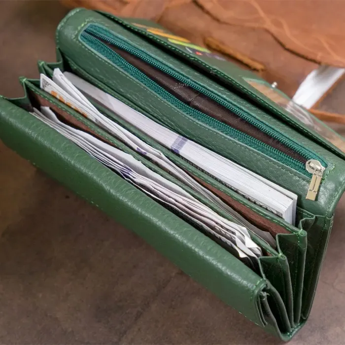 Гаманець шкіряний жіночий ST Leather 19286 Зелений