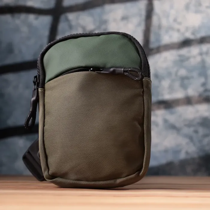 Невелика слінг сумка для подорожей із якісного текстилю Vintage 22871 Зелений