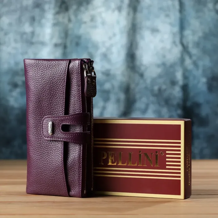 Яскравий жіночий гаманець з натуральної шкіри CANPELLINI 20873_1 Фіолетовий