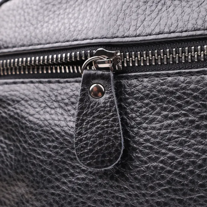 Чоловічі сумки на плече з натуральної шкіри Vintage 23020 Чорний