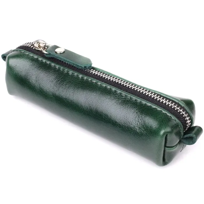 Практична ключниця з натуральної гладкої шкіри GRANDE PELLE 22943 Зелений