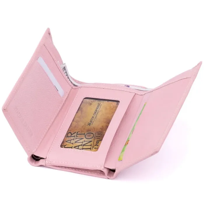 Гаманець горизонтальний із монетником на блискавці жіночий ST Leather 19364 Пудровий