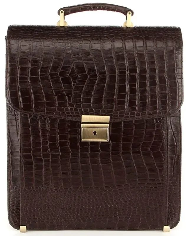 Портфель SHVIGEL 00361 із натуральної шкіри Коричневий