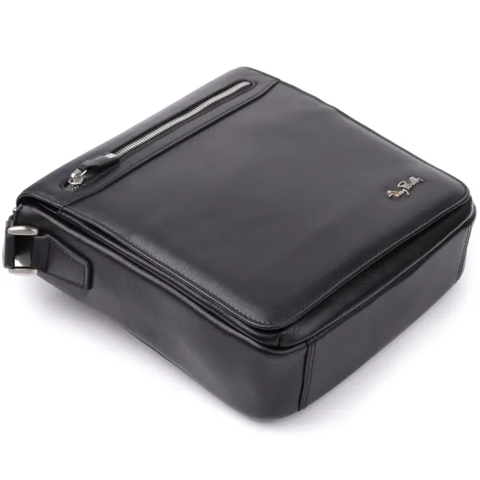 Чоловіча сумка через плече з м'якої натуральної шкіри Tony Perotti 20845_1 (9207-24 nero) Чорний