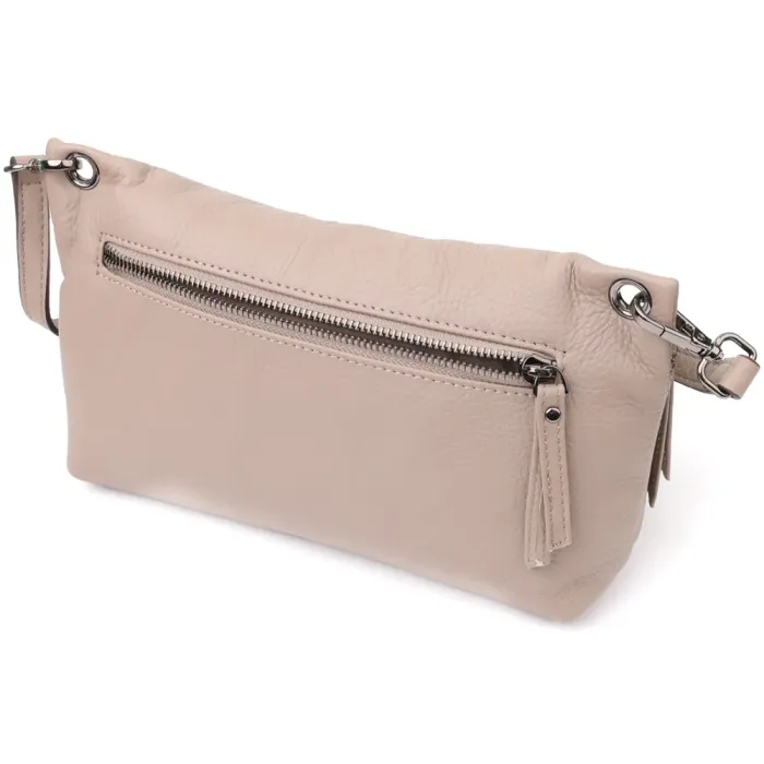 Стильна сумка на плече з натуральної шкіри Vintage 23005 Сірий