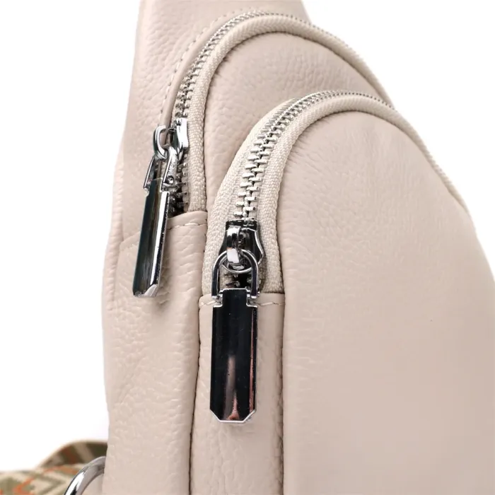 Сумка-слінг із натуральної шкіри для жінок Vintage 22936 Білий