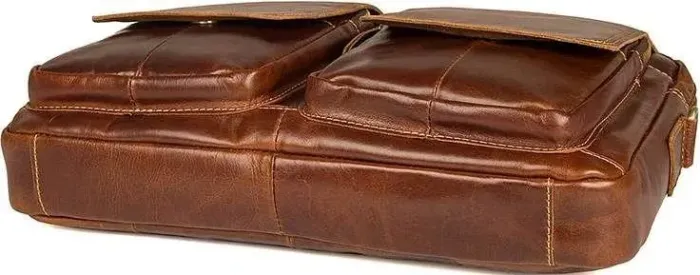 Сумка чоловіча Vintage 14517 шкіряна Коричнева