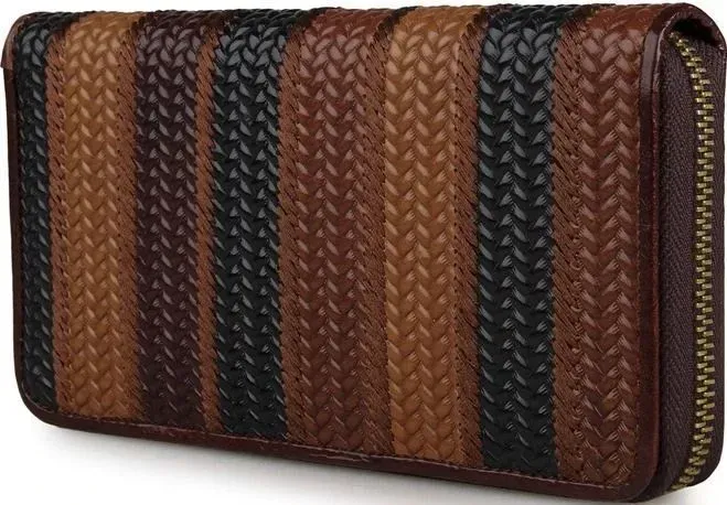 Гаманець жіночий Vintage 14492 на блискавці Коричневий