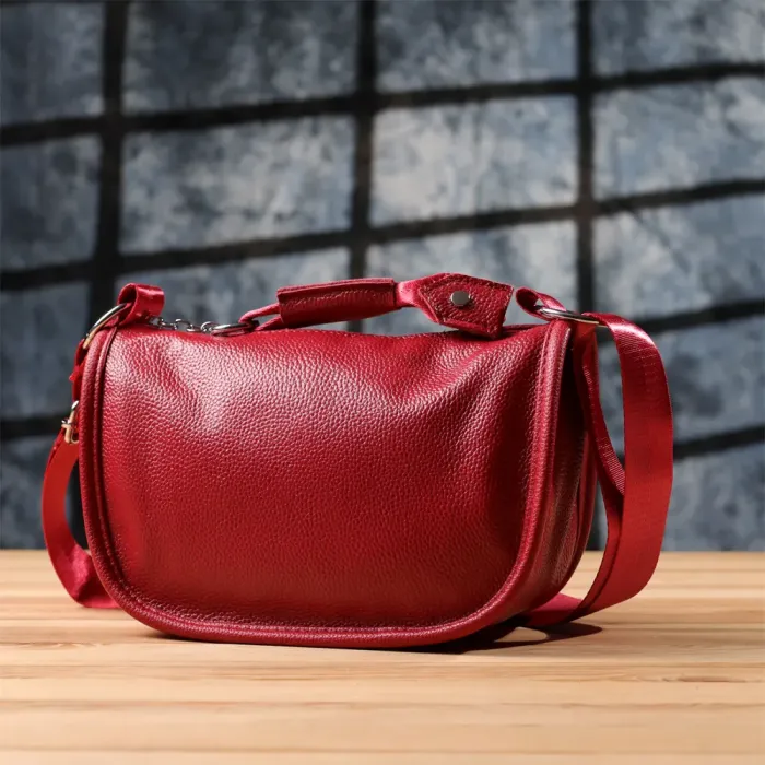 Яскрава сумка для жінок із натуральної шкіри Vintage 23000 Червоний