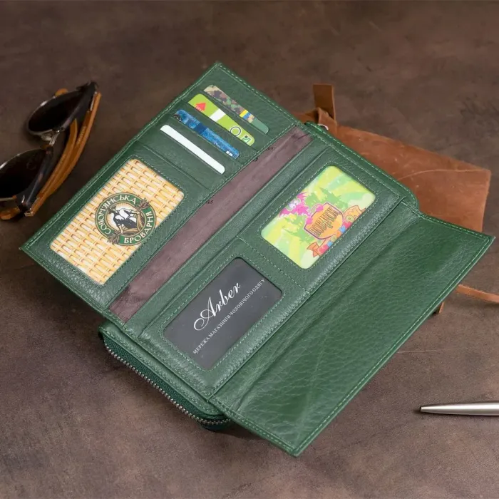 Шкіряний гаманець жіночий ST Leather 19294 Зелений