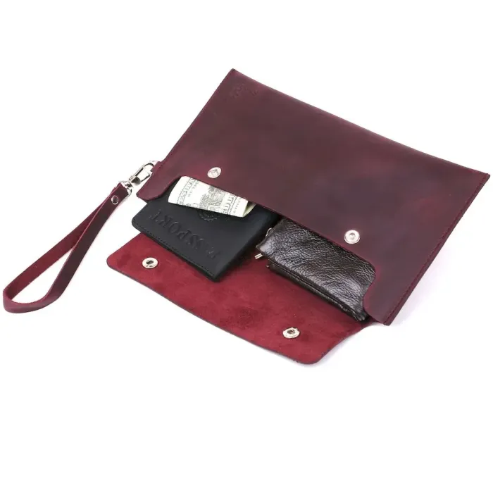 Урожай жіночий тревел-косметичка Shvigel 16429 Бордовий