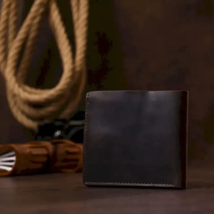 Матове вінтажне портмоне для чоловіків Shvigel 16454 Коричневий