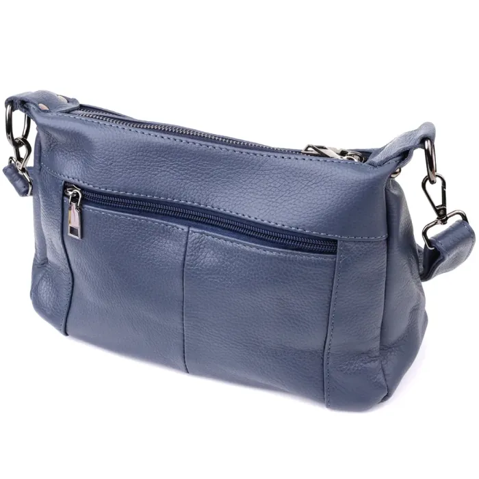 Зручна жіноча сумка з натуральної шкіри Vintage 23019 Синій
