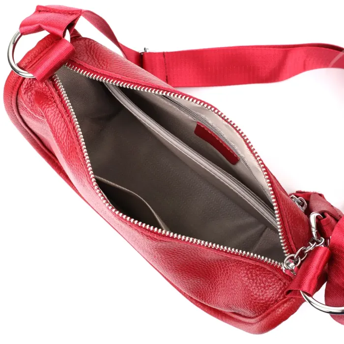 Яскрава сумка для жінок із натуральної шкіри Vintage 23000 Червоний