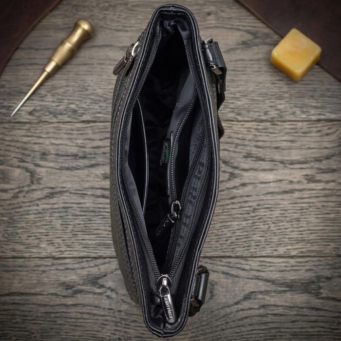 Чоловіча сумка Tony Perotti натуральна шкіра Italico 6048G-20 nero (90351) Чорна