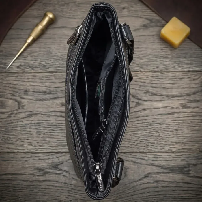 Чоловіча сумка Tony Perotti натуральна шкіра Italico 6048G-20 nero (90351) Чорна