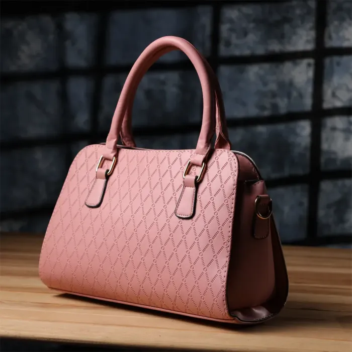 Стильна жіноча сумка на літо з якісної екошкіри Vintage 15130 Рожевий