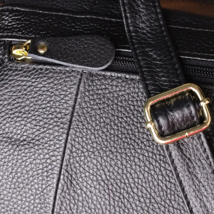 Сумка з натуральної шкіри для стильних жінок Vintage 22972 Чорний