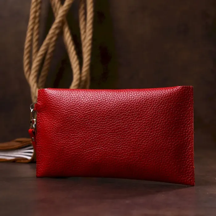 Шкіряна жіноча тревел-косметичка Shvigel 16417 Червоний