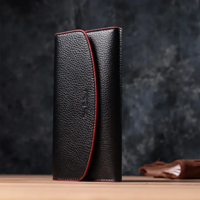 Жіночий гаманець із трикутним клапаном із натуральної шкіри Tony Bellucci 22860 Чорний