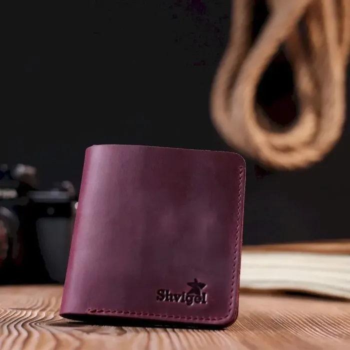 Шкіряне матове портмоне Shvigel 16604