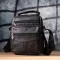Невелика вертикальна сумка для чоловіків з натуральної шкіри Vintage 15099 Чорний