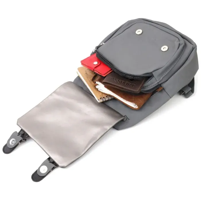 Жіночий рюкзак з нейлону Vintage 18714 Сірий