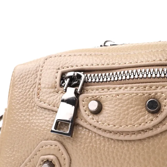 Компактна сумка для жінок з натуральної шкіри Vintage 22924 Бежевий