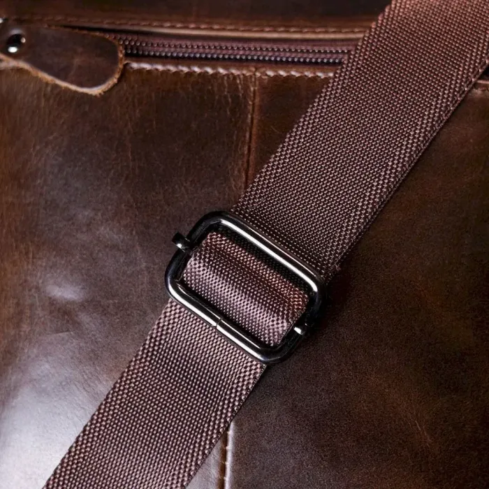 Практична чоловіча сумка Vintage 20824 шкіряна Коричневий