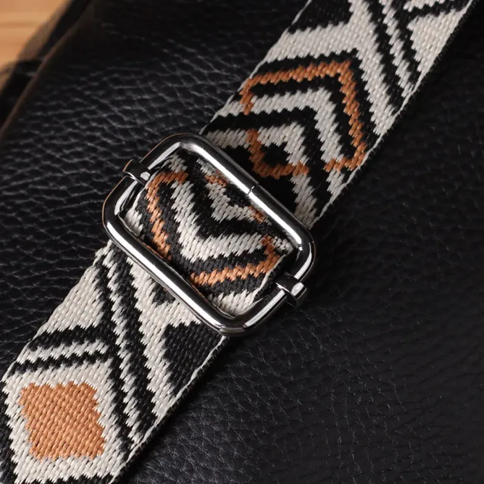 Жіноча сумка слінг із натуральної шкіри Vintage 22935 Чорний