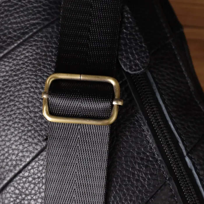 Сумка цікавої форми через плече з натуральної шкіри Vintage 22958 Чорний