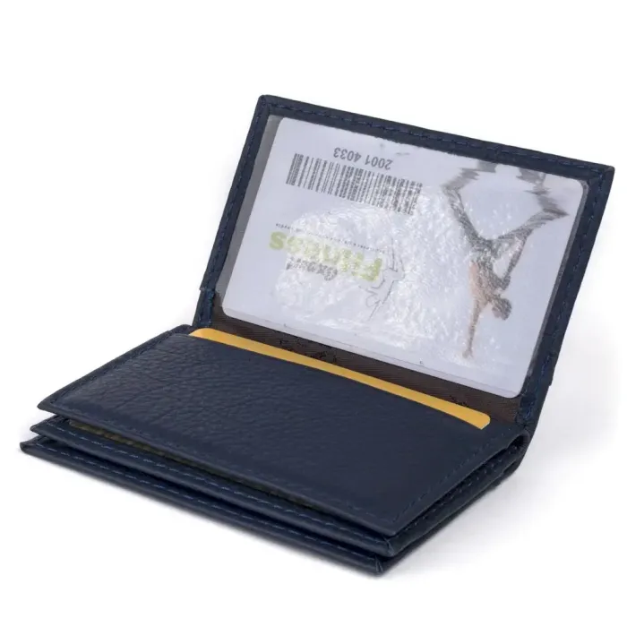 Визитница-книжка ST Leather 19217 Темно-синяя