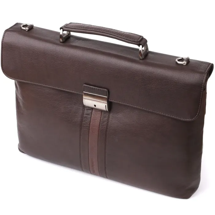 Стильна чоловіча сумка для ноутбука з натуральної шкіри Tony Perotti 20903_1 (9514 moro) Коричневий