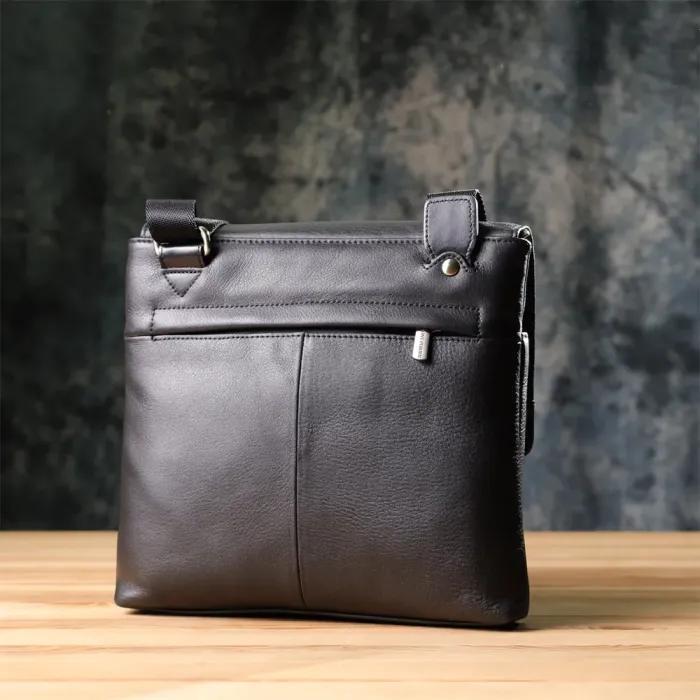 Чоловіча сумка через плече із зернистої натуральної шкіри Tony Perotti 20865_1 (9270G-25 nero) Чорний