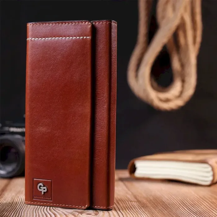 Барсетка из гладкой кожи Grande Pelle 11421 Коричневый